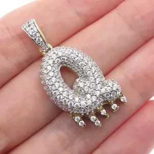Authentic Guardian of the Sacred Quest: C Z Letter Q Sparkle Pendant