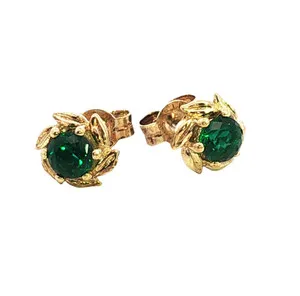 Authentic Verdant Echoes Gold-Plated Earrings