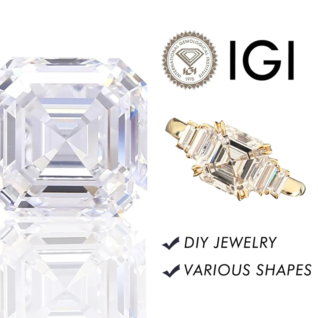 Authentic Asscher Echoes: Lab‑Grown Diamonds of Cosmic Clarity