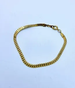 Authentic Chevron of Destiny: 1970s Gold Plated Link Bracelet - Ancient Wisdom of the East
