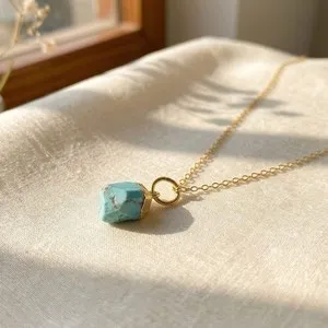 Authentic Turquoise Guardian of Destiny: December Birthstone Gold Plated Necklace