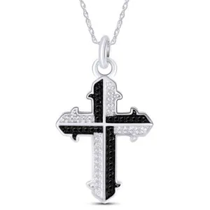Authentic Protective Illumination: Black Diamond Cross Pendant
