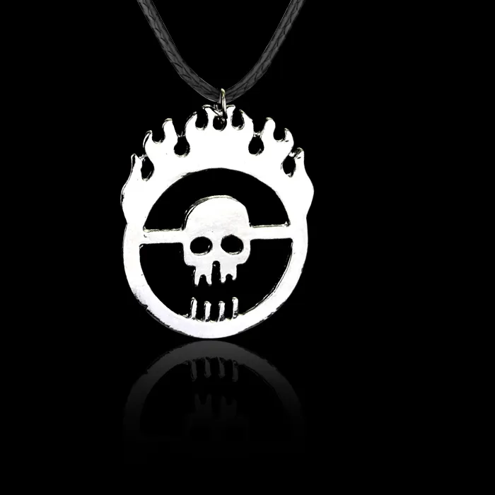 Authentic Mad Max Fury Road War Immortal Joe Burning Skull Faction Hollow Logo Pendant Necklace Men Jewelry
