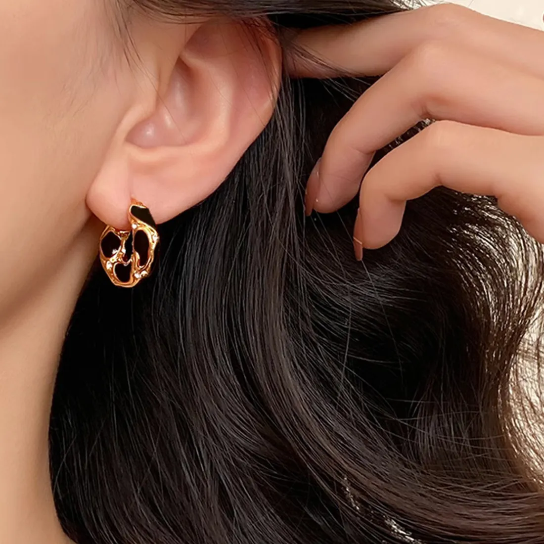 Authentic Celestial Enamel and Crystal Radiance Earrings