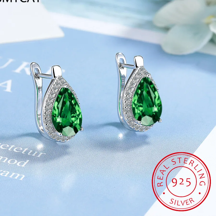 Authentic Verdant Crown Hoop Earrings in Sterling Silver