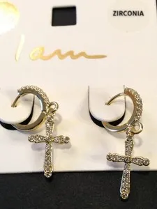 Authentic The Alchemist's Cross Hoops and the Triad of Golden Harmony