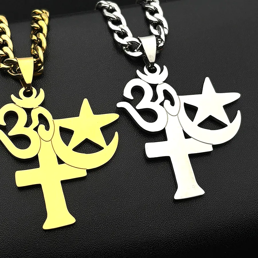 Authentic Moonlit Unity: Interfaith Harmony Pendant