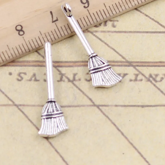 Authentic The Weaver's Broom - 20 Antique Bronze & Silver Besom Charms