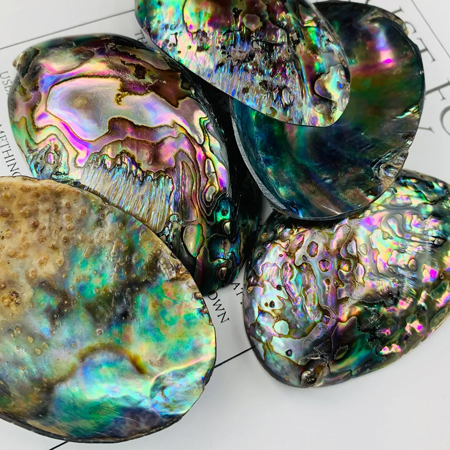 Authentic Ocean's Embrace: Abalone Aurora Pendant of Whispering Tides