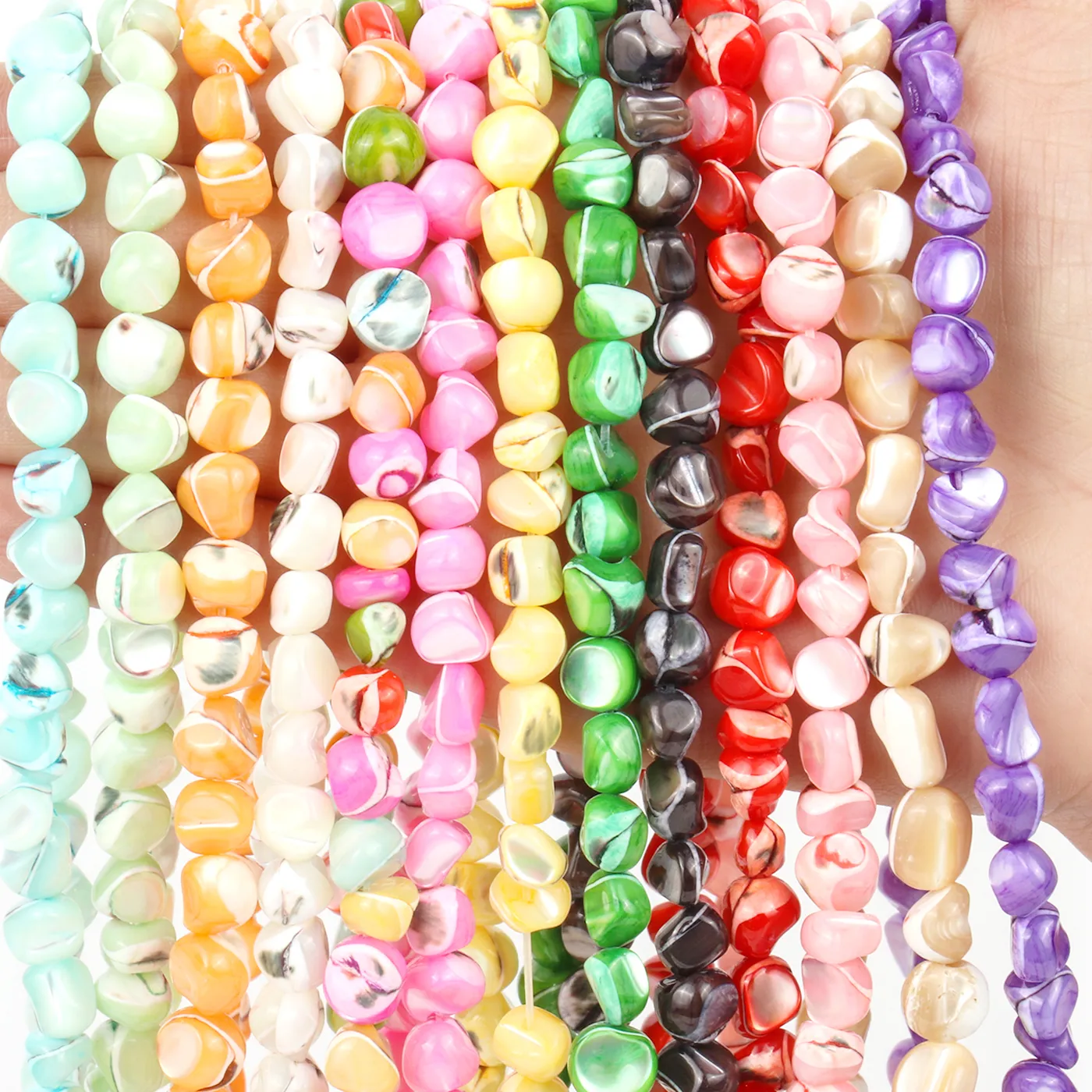Authentic Guardian's Harmony: Mop Mother of Pearl Beads - Calming Resonance for Serenity