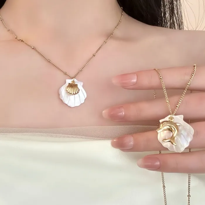 Authentic The Oceanic Guardian: Mother of Pearl Dolphin Talisman