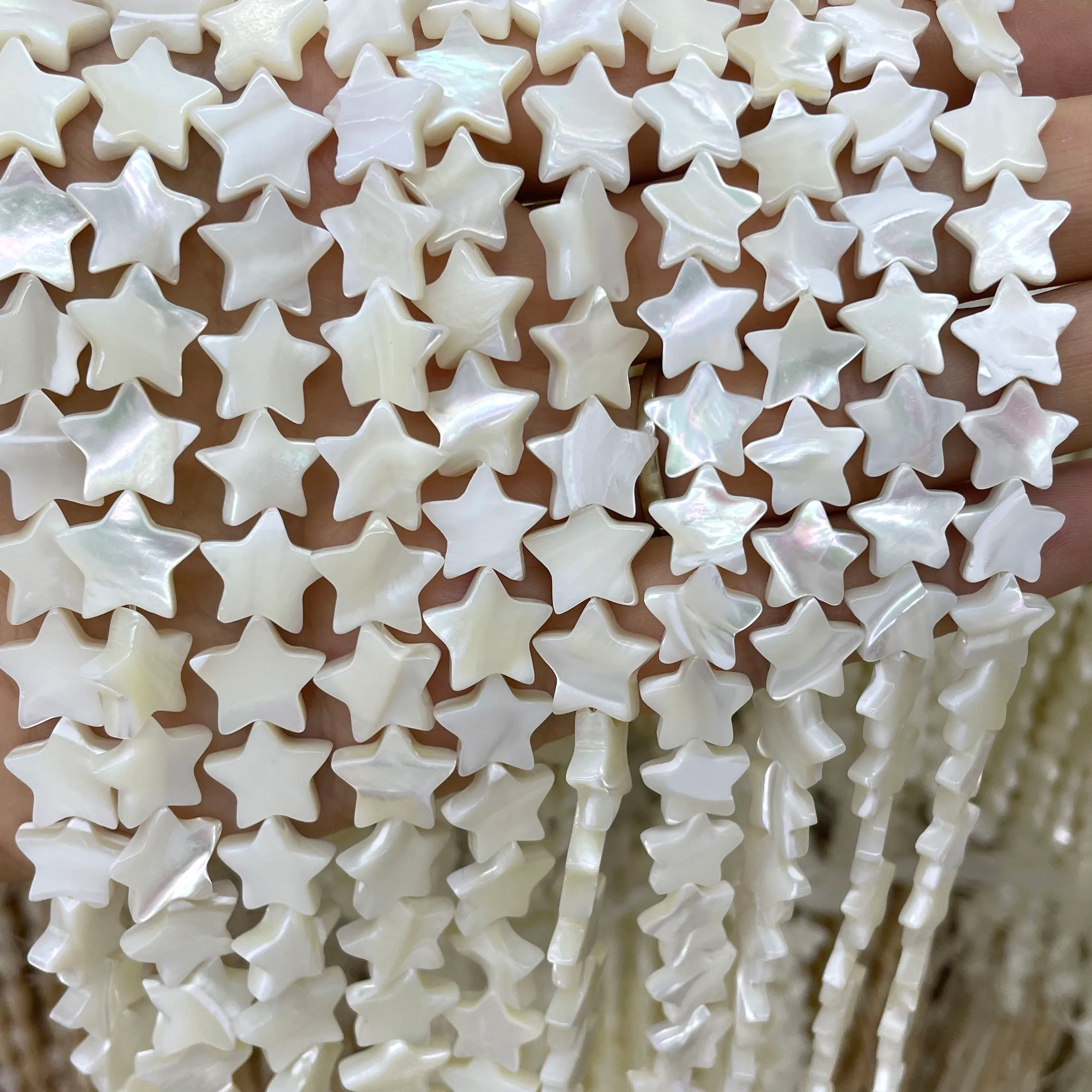 Authentic Starlit Shells Mother Of Pearl Star Beads For Sacred Adornment