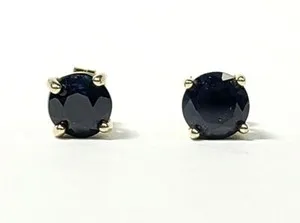 Authentic Celestial Midnight Sapphire Gold-Enchanted Studs