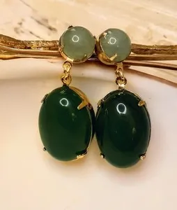 Authentic Verdant Dew Drops of Sacred Harmony Earrings