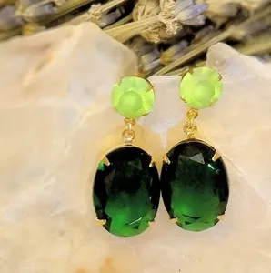 Authentic Verdant Dewdrop Gold Talisman Earrings