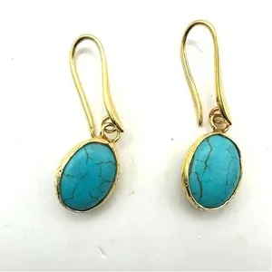 Authentic Turquoise Guardians: Bohemian Earrings for Spiritual Protection