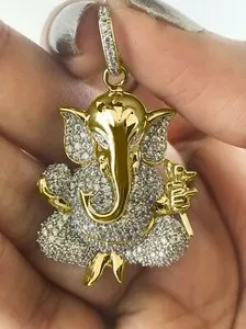 Authentic Ganesha's Golden Embrace: Pendant of Auspicious Beginnings
