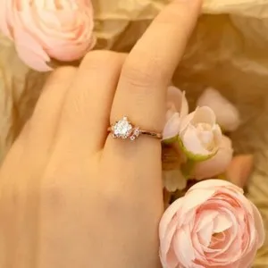 Authentic Celestial Moissanite Whisper: A Minimalist Engagement Ring of Cosmic Love