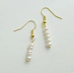 Authentic Whispers of the Deep: Tiny Freshwater Nugget Pearl Earrings
