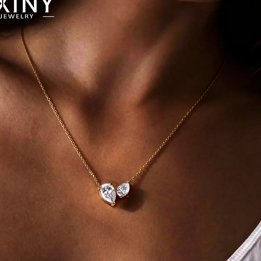 Authentic The Dual-Flame Moissanite Tear of Celestial Clarity