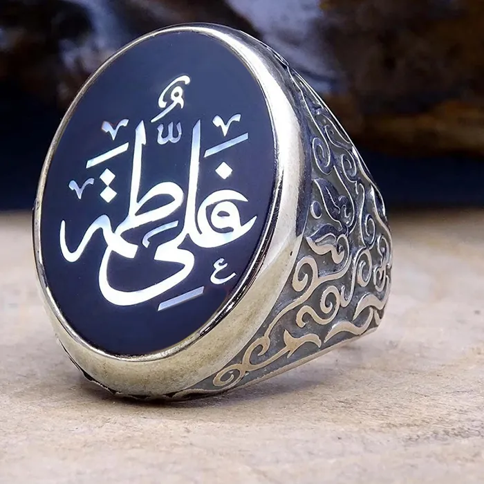 Authentic Mystic Arabian Calligraphy Ring – Sacred Silver Sigil for the Modern Warrior