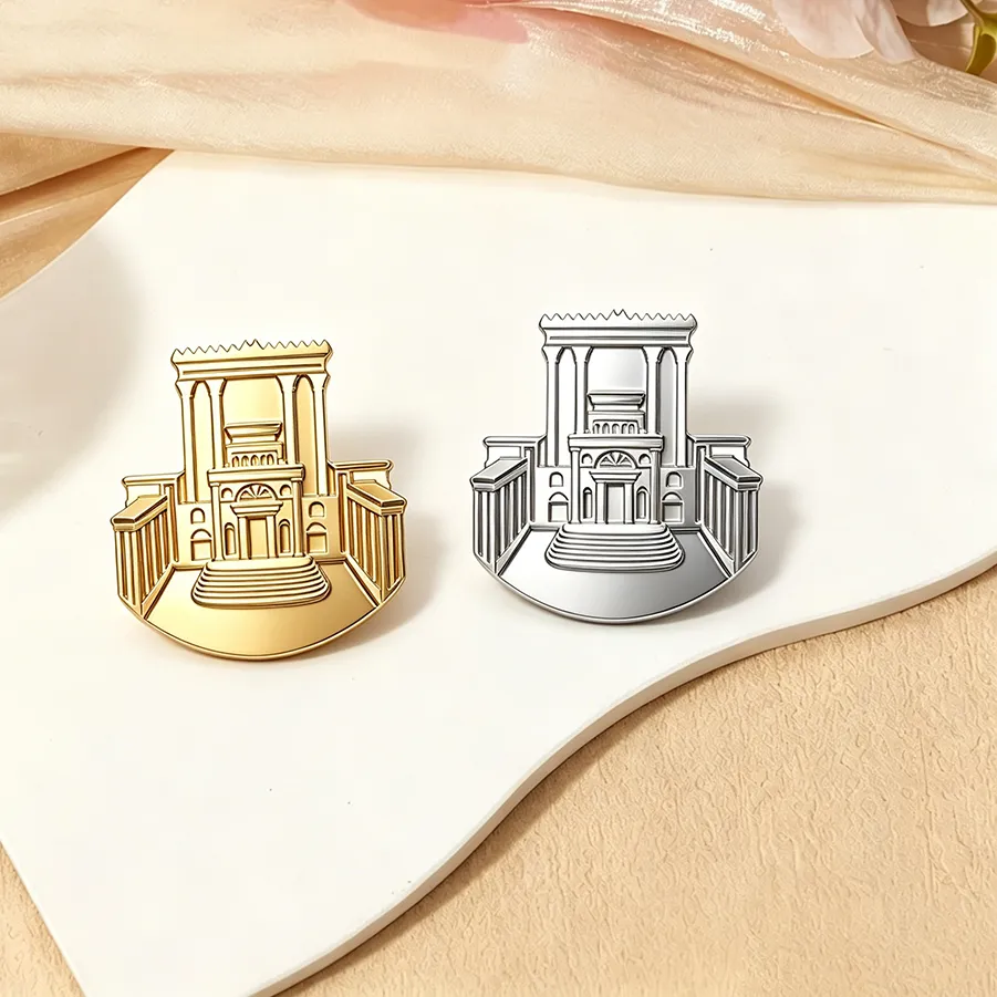 Authentic Temple Mount Jerusalem Brooch for Women Men Beit HaMikdash Jerusalem Pin Jewelry Gifts
