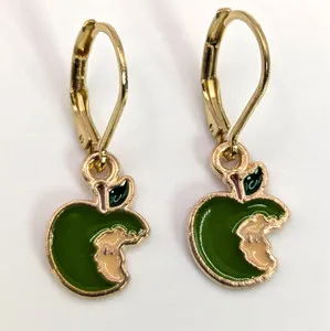 Authentic Bite into the Magic of Abundance: 24K Gold Plated Apple of Knowledge Earrings
