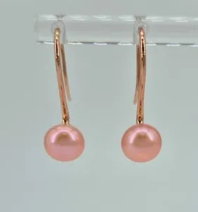 Authentic Enchanted Rose‑Gold Dangle Earrings of the French Whisper