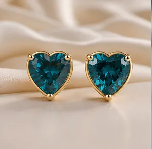 Authentic Celestial Heart Sapphire Aura Earrings
