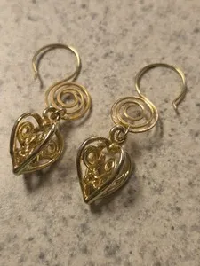 Authentic Radiant Filigree Heart Talisman Earrings