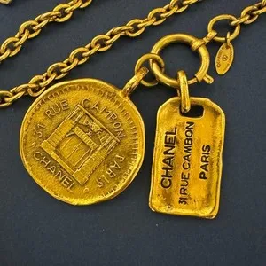 Authentic The Rue Cambon Golden Medallion Alchemical Chain