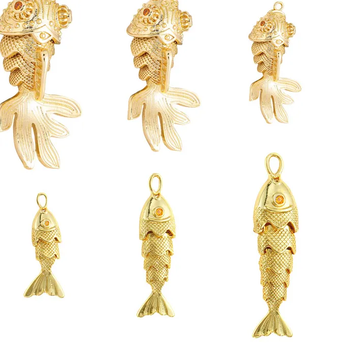Authentic The Golden Swimmer of Abundance - Articulated Copper & 18K Gold Talisman