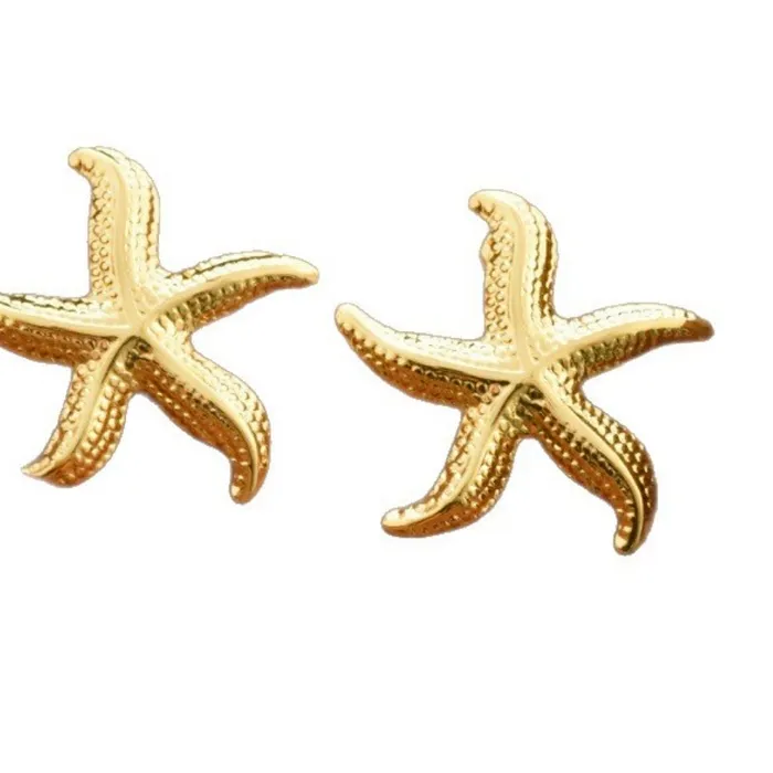 Authentic Celestial Tide Starfish Studs: Emissaries of the Deep