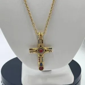 Authentic The Celestial Radiance Cross: A Golden Vessel of Divine Grace