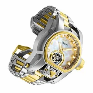 Authentic The Invicta Reserve Bolt Magnum Dual Movement Gold-Plated Timekeeper of Infinite Cycles