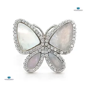 Authentic Whispers of Elysium: MOP Butterfly Ring of Protection and Radiance