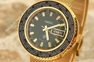 Authentic The Chronos Meridian: Vintage Soviet Gold-Plated World Time Talisman