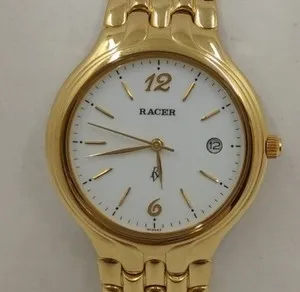 Authentic The Chronos Racer: 90s Vintage Gold-Plated Time Talisman