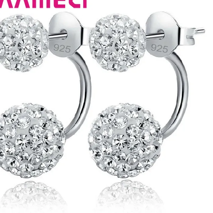 Authentic Orbs Of Celestial Light Crystal- Paved Stud Earrings In 11 Sacred Hues
