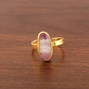 Authentic Radiant Crown of Amethyst: The 24K Gold Plated Solace Ring