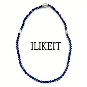 Authentic Celestial Azure Lapis and Luminous Pearl Alchemical Torc