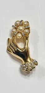 Authentic The Gilded Gesture: A Vintage Talisman of Celestial Grace