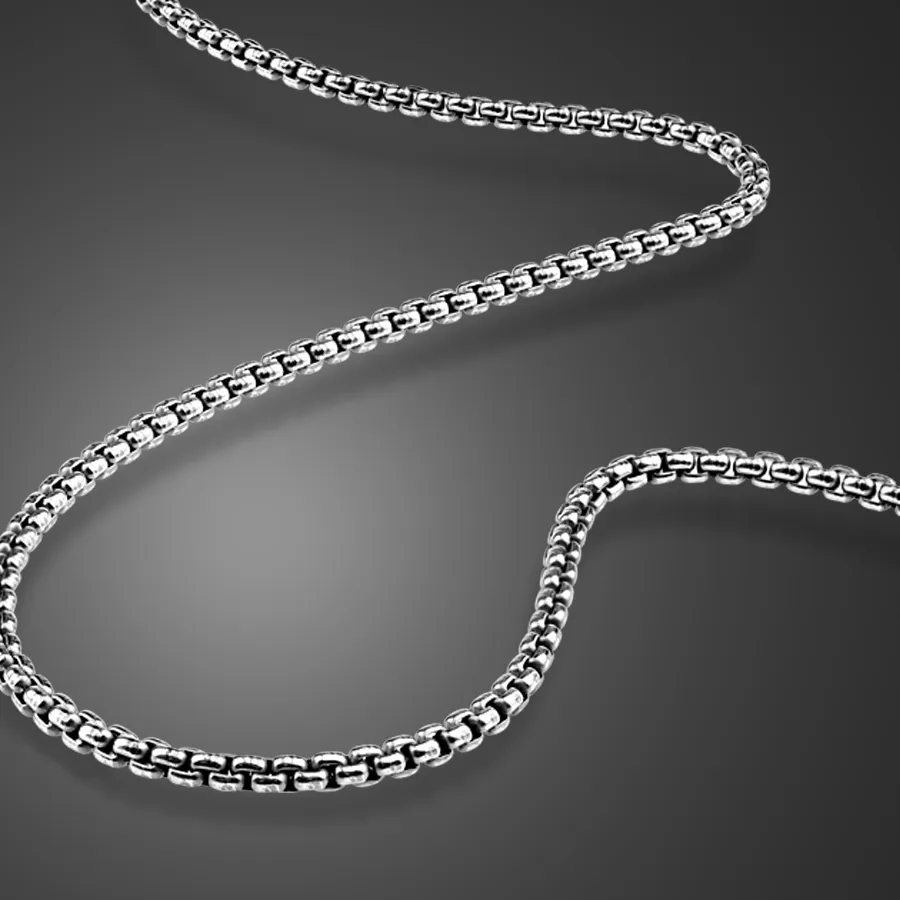 Authentic Celestial Box‑Link Choker of 925 Silver – Mystic Pulse of the Ancients