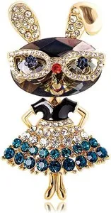 Authentic The Golden Astral Hare Crystal Talisman Brooch