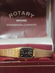 Authentic The Ethereal Chronos: Vintage Rotary Gold-Plated Timekeeper