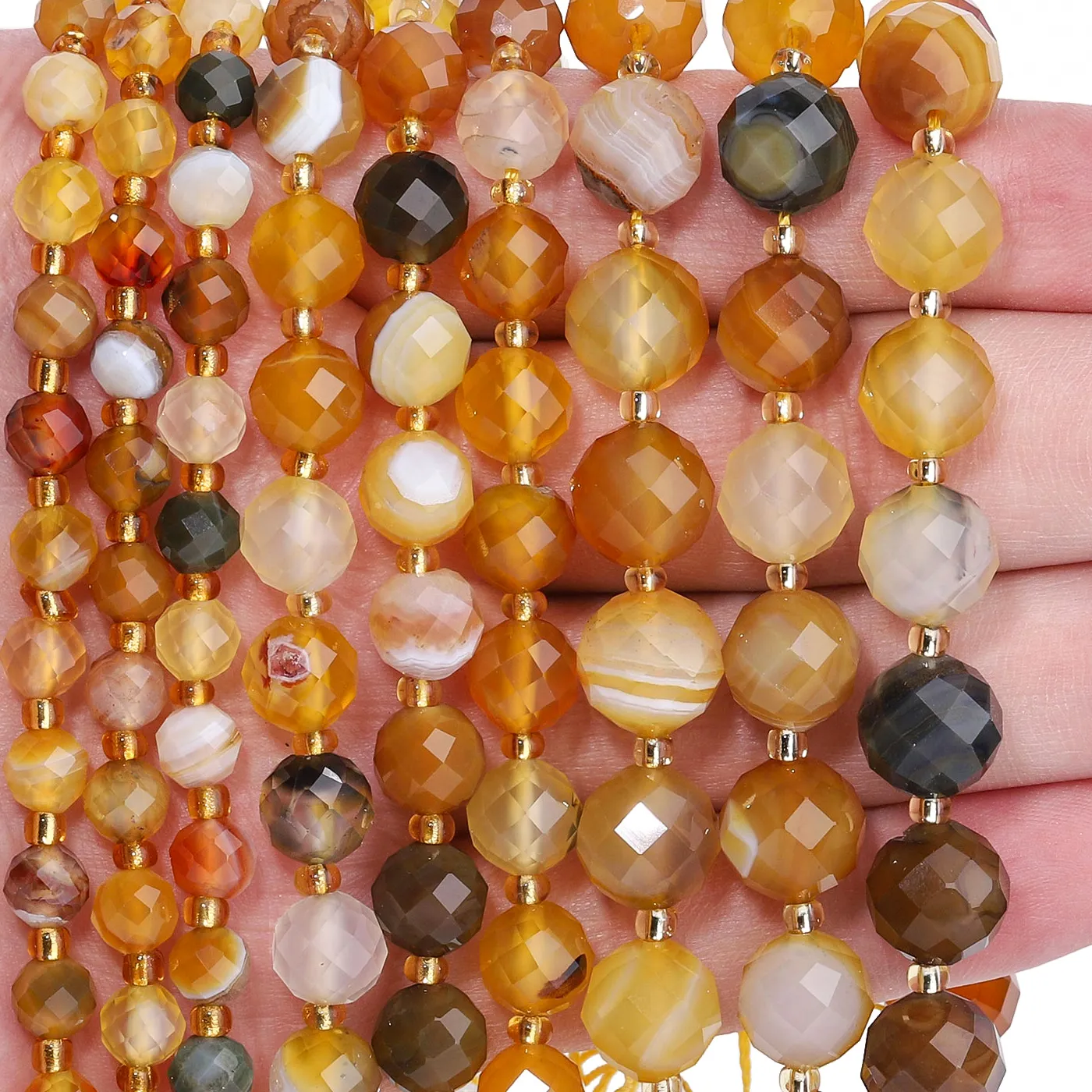 Authentic Golden Silk Agate: Spheres of Ancient Clarity