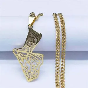 Authentic The Hashemite Horizon Golden Cartography Pendant