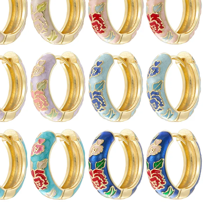 Authentic Ethereal Bloom Enamel Hoop Talismans