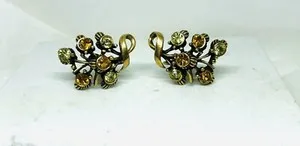 Authentic The Golden Citrine Illumination Vintage Coro Earrings