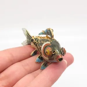 Authentic The Gilded Koi of Prosperity: An Antique Enameled Talisman